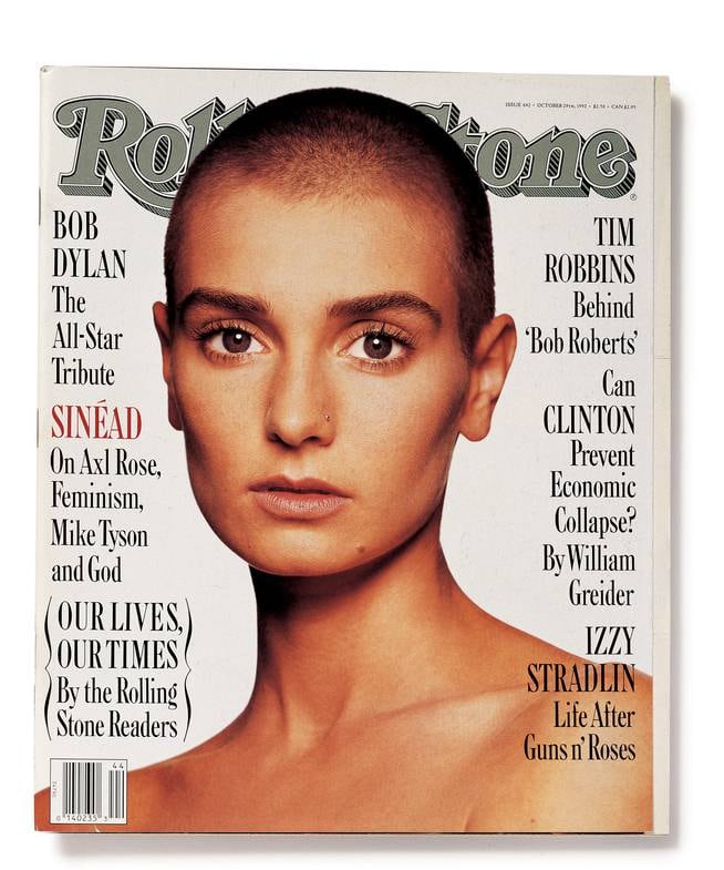 Sinead O'Connor on the cover of Rolling Stone in 1992