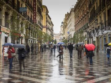 The Aemet alert about rain this weekend.