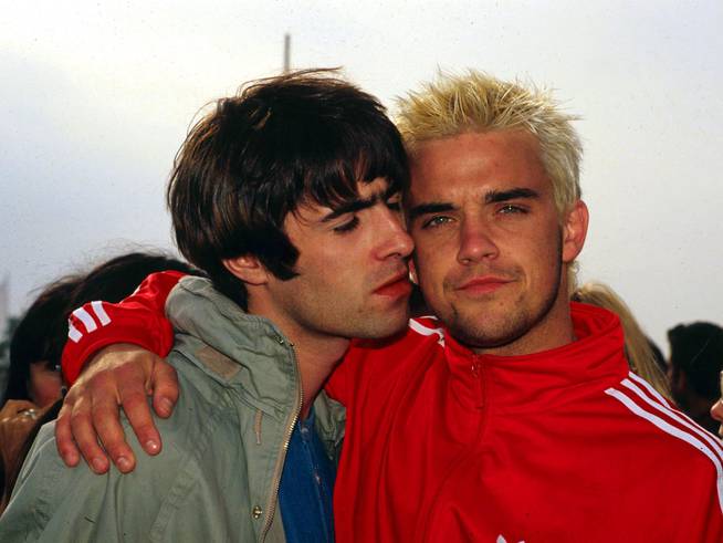 Liam Gallagher and Robbie Williams