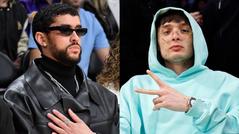 Bad Bunny and Peso Pluma, partying together after the Super Bowl