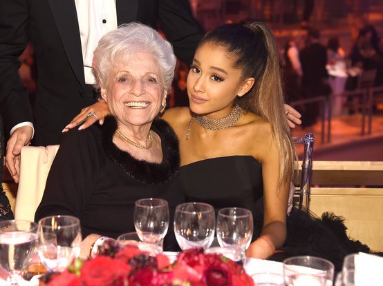 Ariana Grande and her grandmother Marjorie Grande in 2016