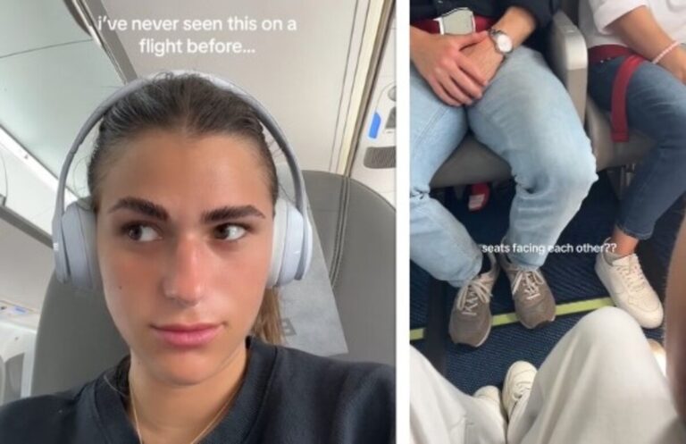 She Ends Up Facing Other Passengers On A Plane