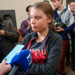 Greta Thunberg at the Stockholm district court