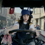 Billie Eilish in a rain of panties in the music video "Guess" with Charli XCX