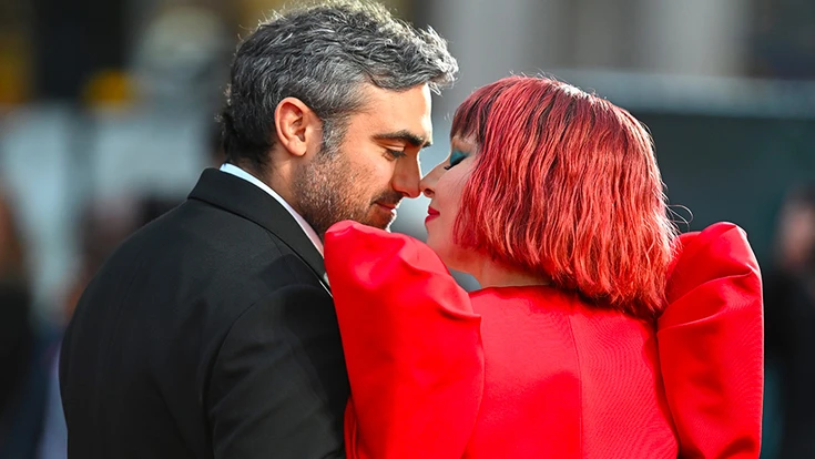 Michael Polansky and Lady Gaga at the premiere of "Joker: Folie à Deux" in London