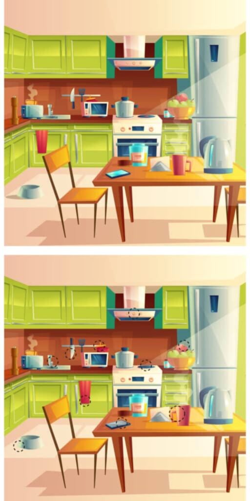 Can You Find All 10 Differences in Under a Minute solution