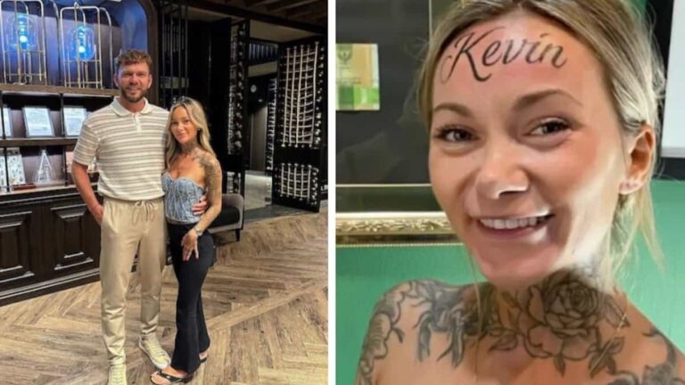 her boyfriend’s name tattooed